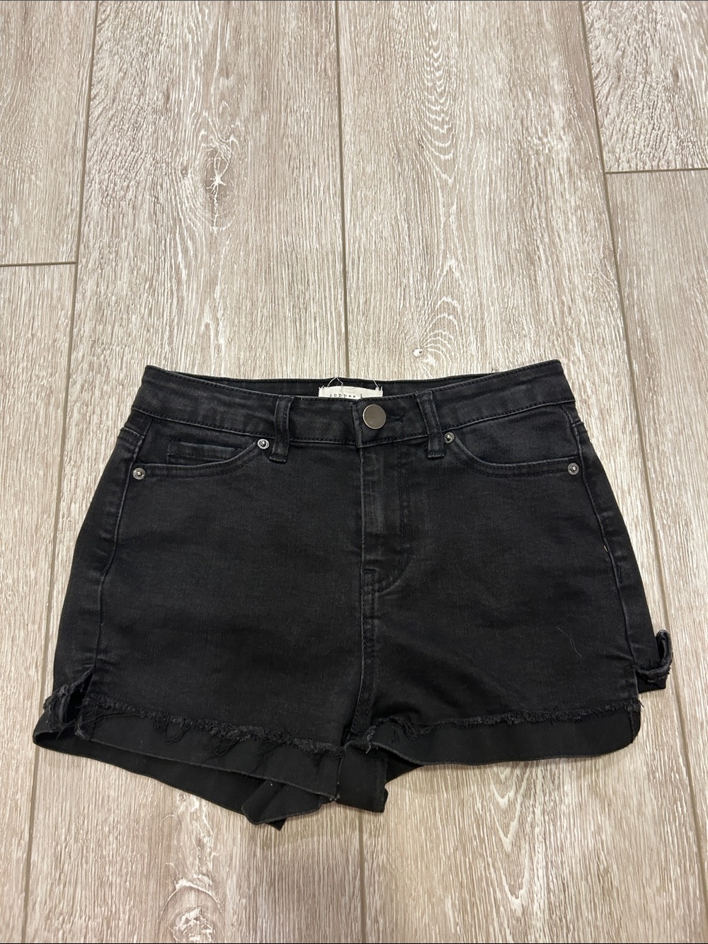 Copper Key Women's Black High-Rise Denim Shorts